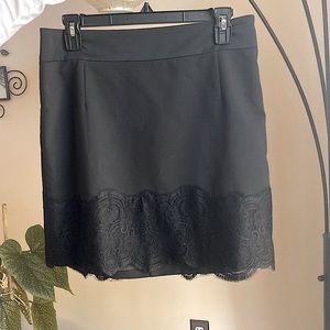 Laundry black lace mini skirt vintage